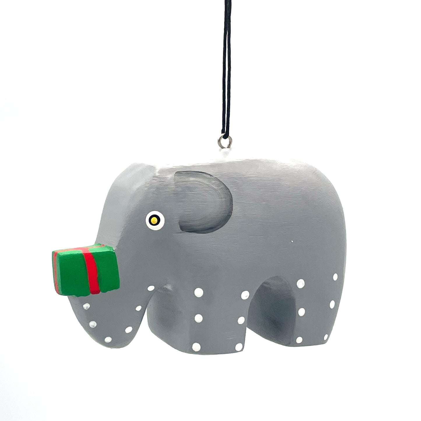 Holiday Elephant Balsa Ornament