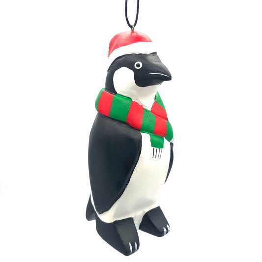 Holiday Penguin Balsa Ornament