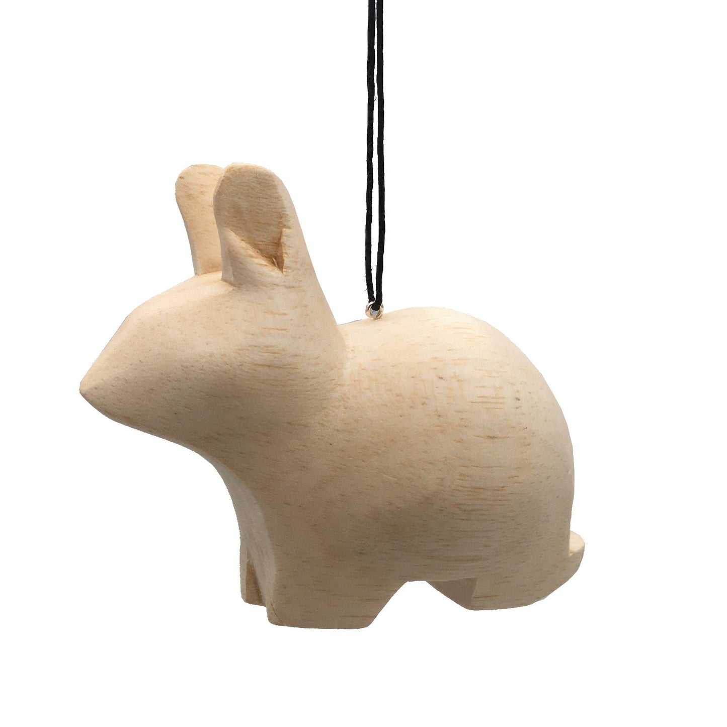 Natural Wood Rabbit Balsa Ornament