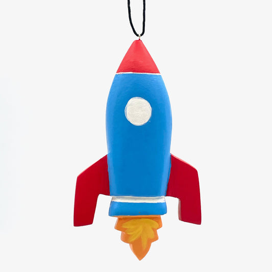 Rocket Ship Balsa Ornament