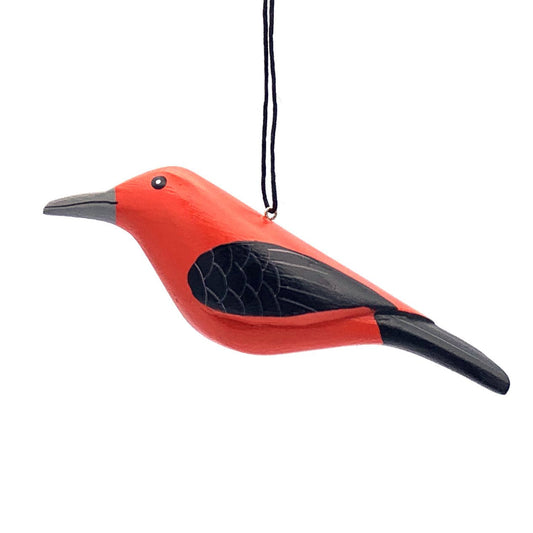 Scarlet Tanager Balsa Ornament