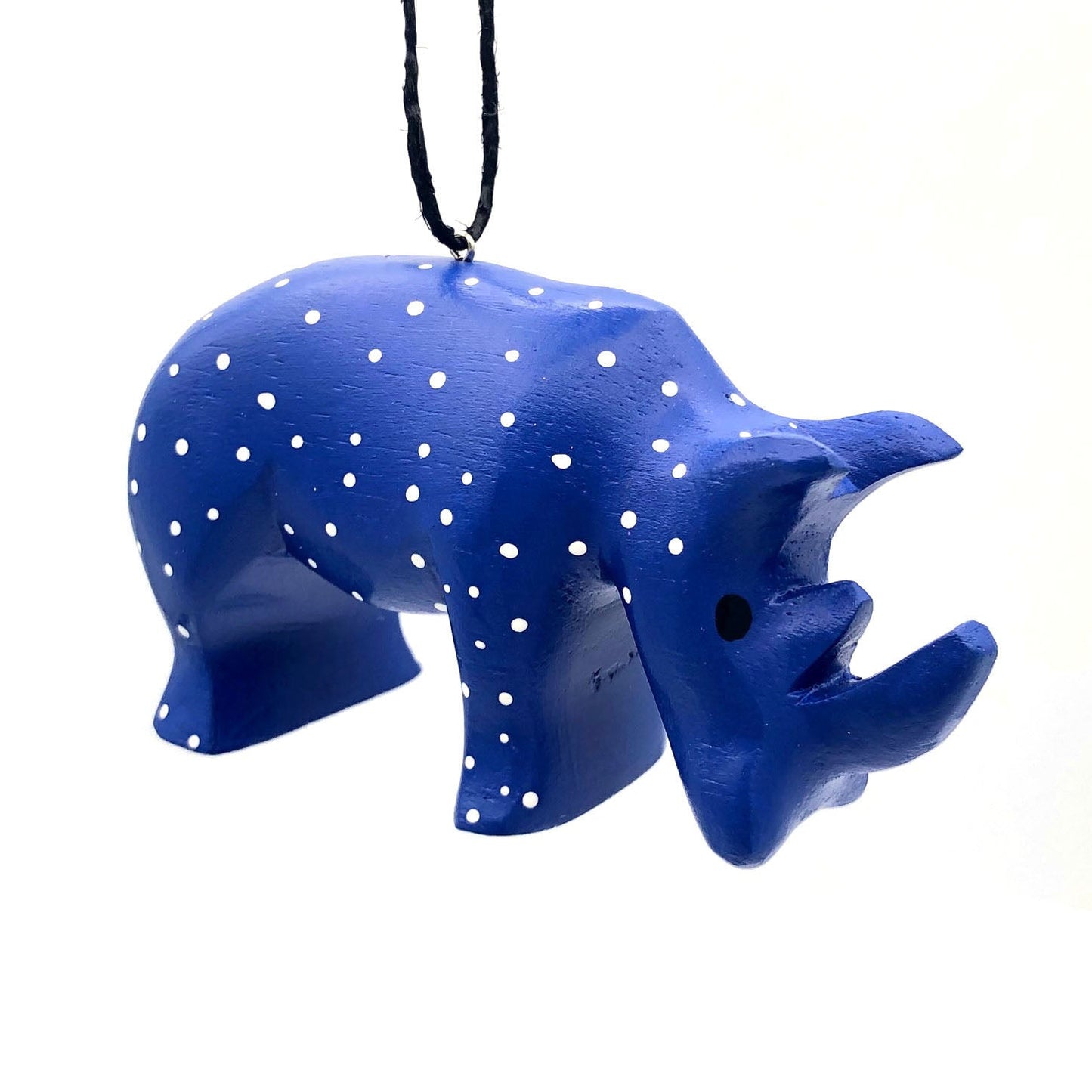 Whimsical Rhino Balsa Ornament