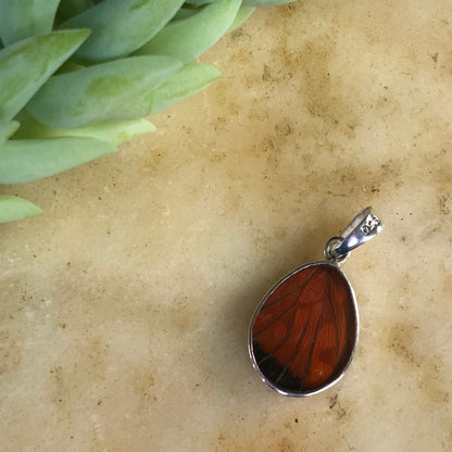 Juno Silverspot Butterfly Pendant